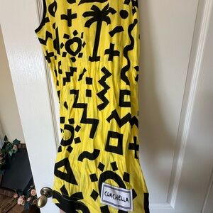 Coachella Yellow and Black Graphic Tank Top